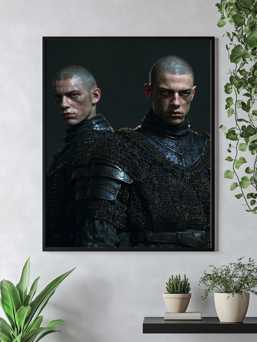 Dark Medieval Warriors Poster. — room view 4