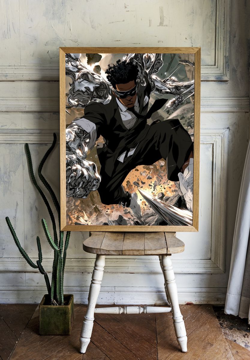 Action Hero Digital Art Poster. — room view 1
