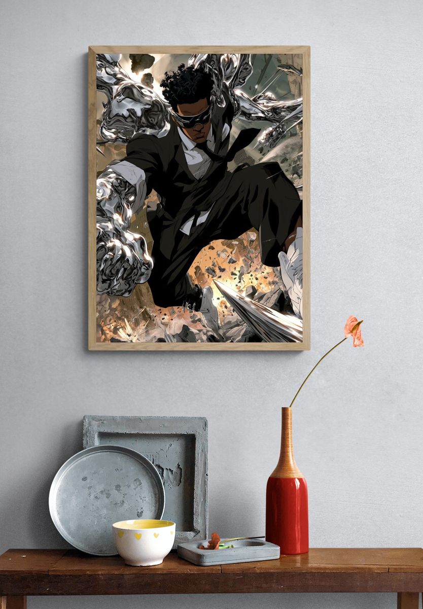 Action Hero Digital Art Poster. — room view 3