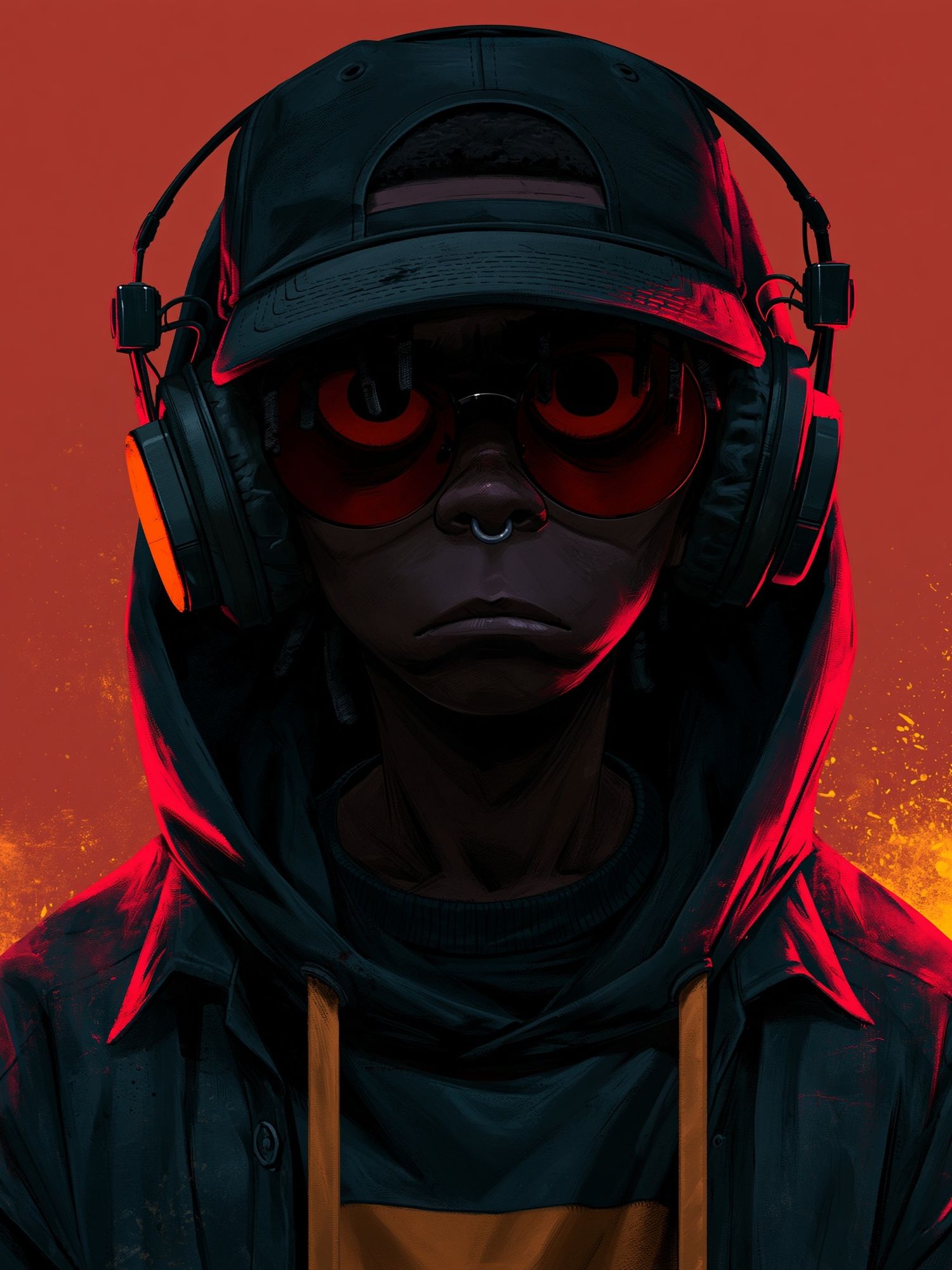 Neon Streetwear Portrait Poster. poster detail