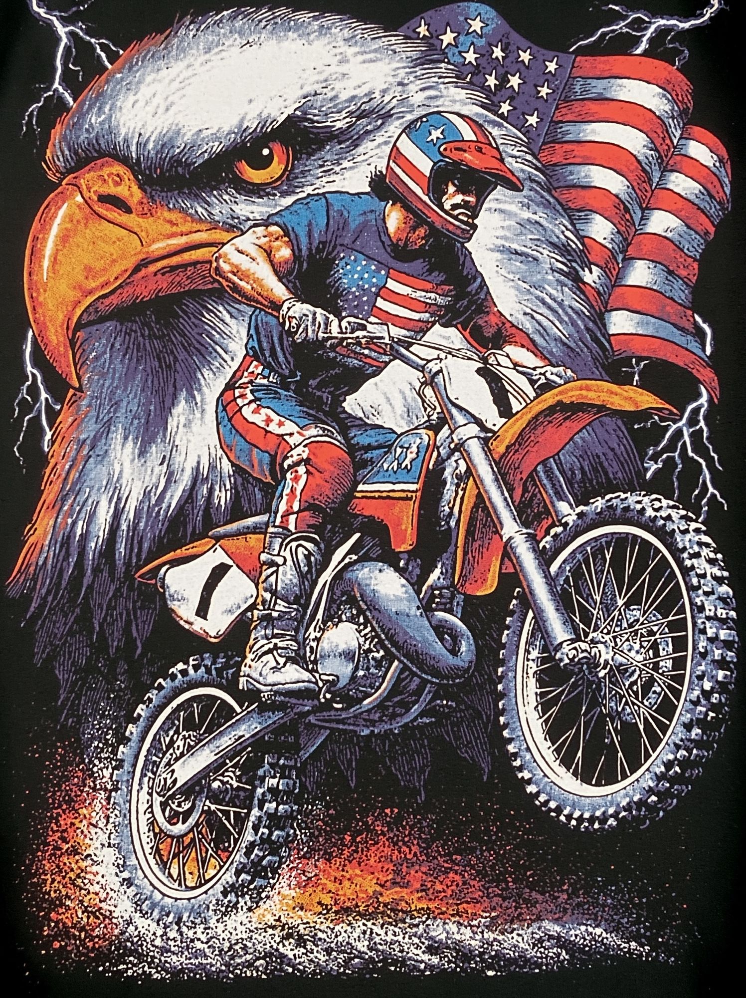 Patriotic Eagle Motocross Poster. poster detail