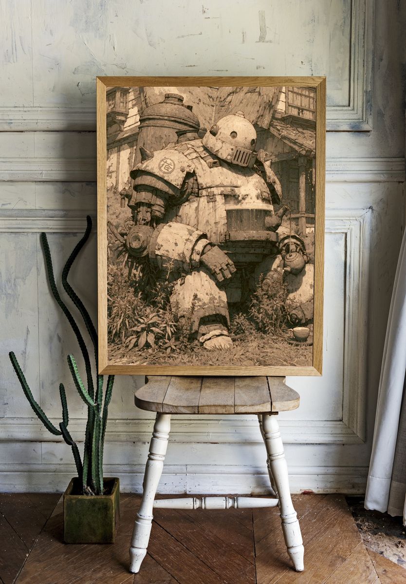Rusty Giant Robot — Illustration Print. — room view 1