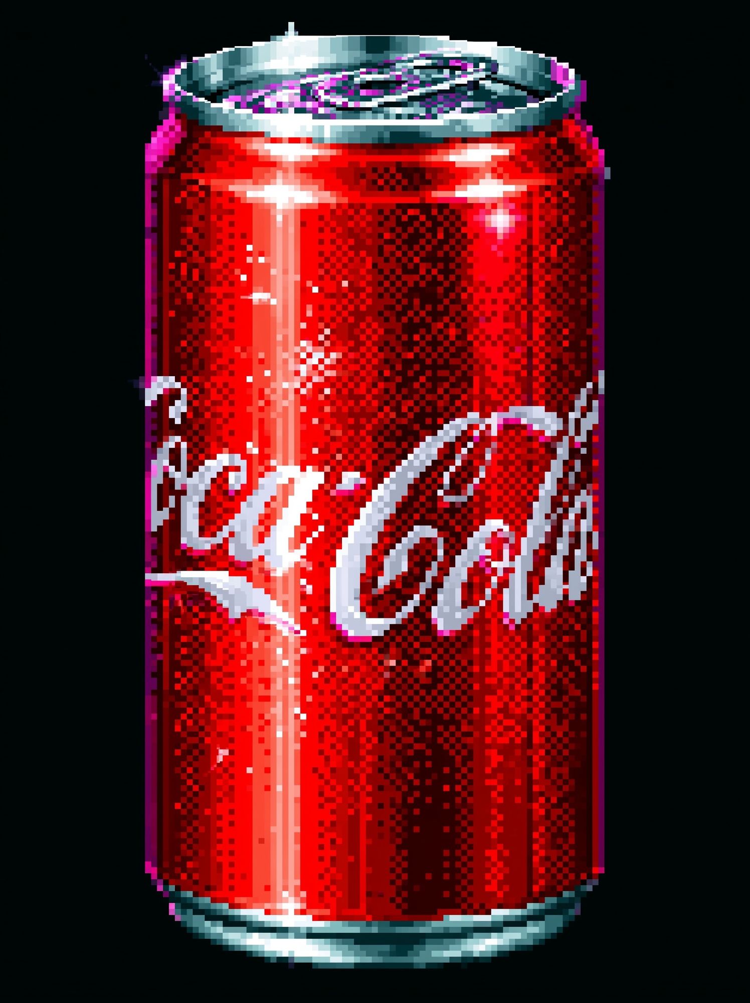 Coca-Cola Pixel Art Poster. poster detail