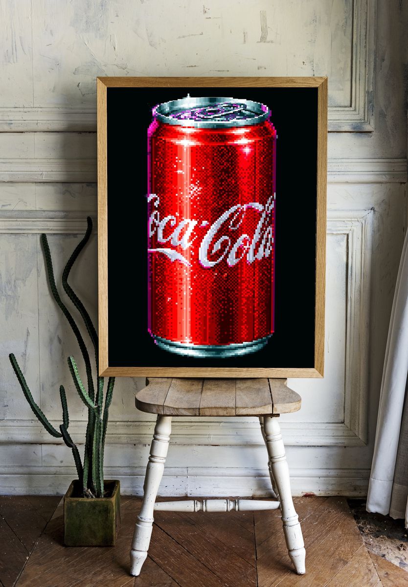 Coca-Cola Pixel Art Poster. room preview