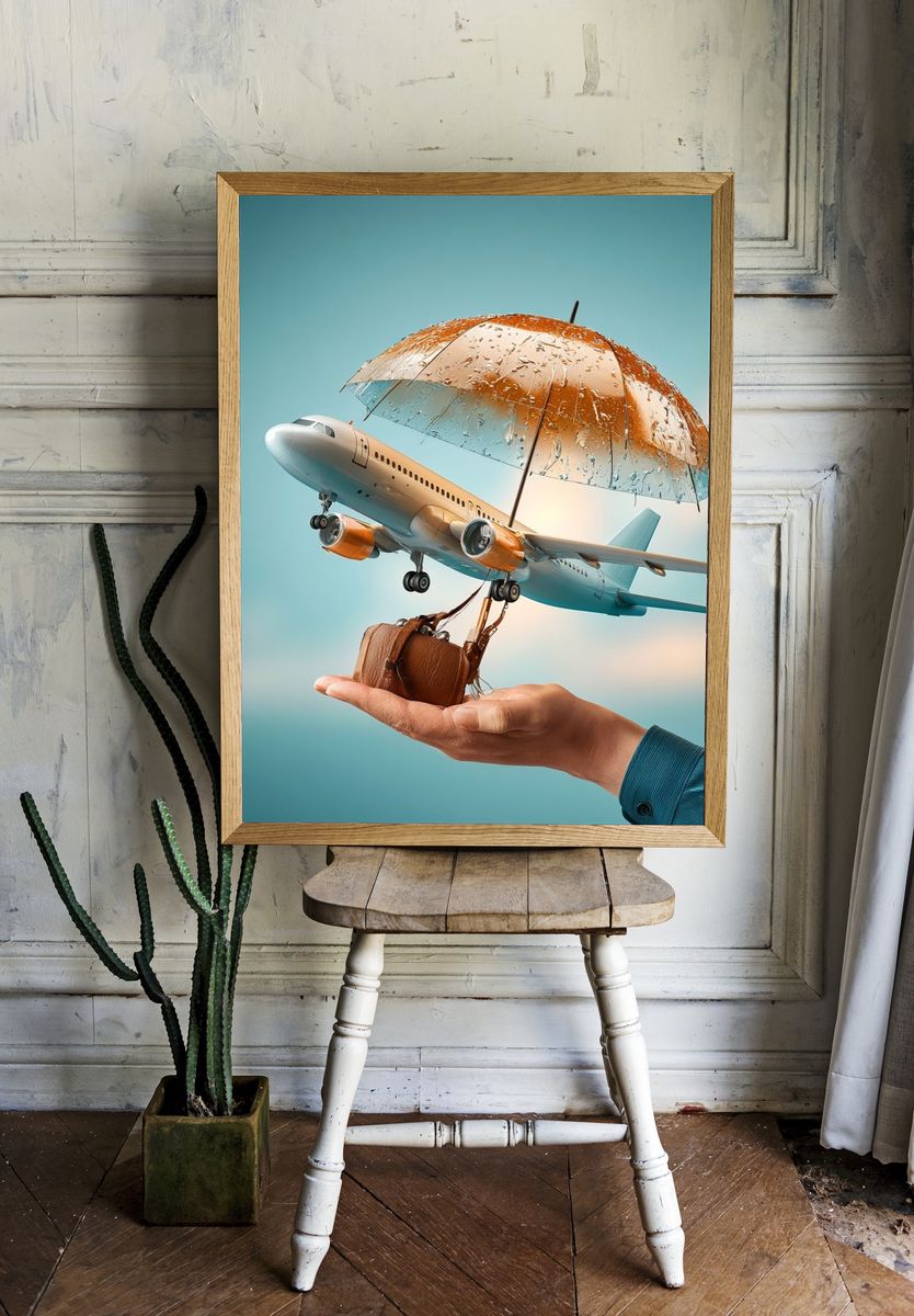 Dream Flight Surrealism Poster. room preview