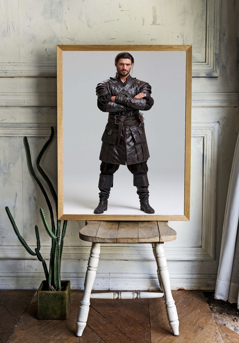 Medieval Warrior Portrait Print. — room view 1