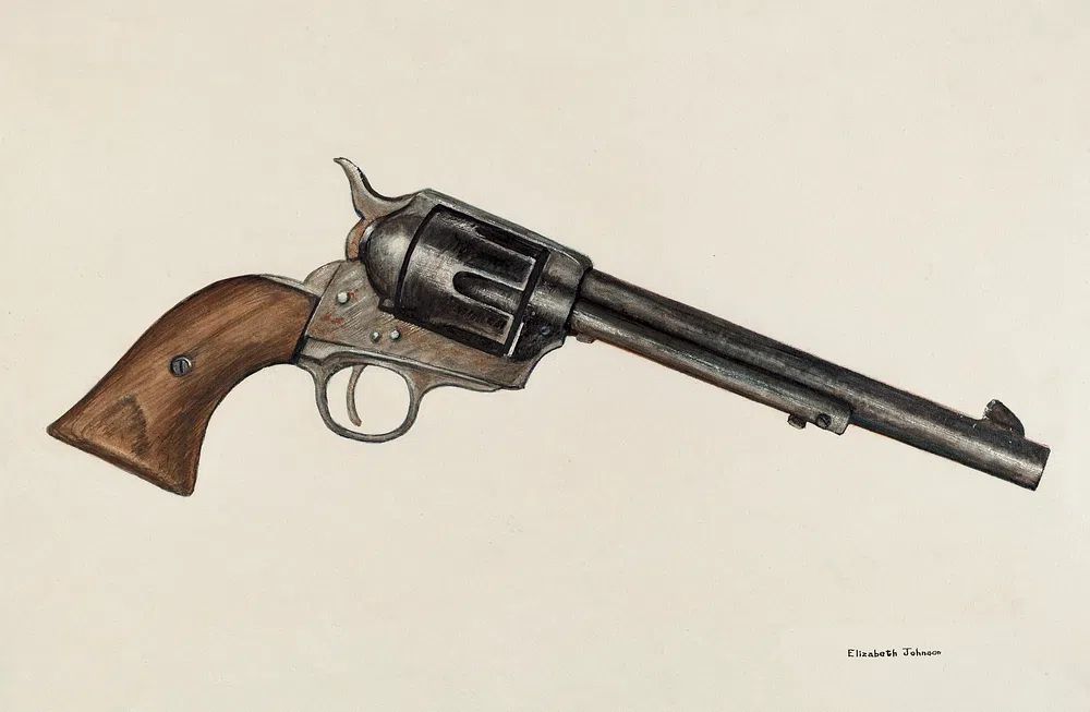 Revolver (ca.1942) Elizabeth Johnson. Original. poster detail