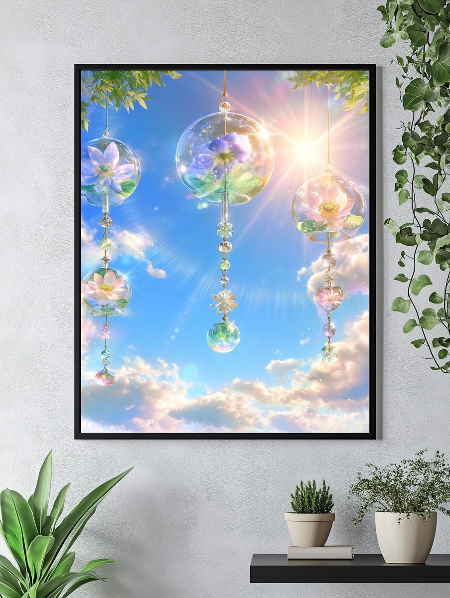 Celestial Lotus Wind Chime Poster. — room view 4
