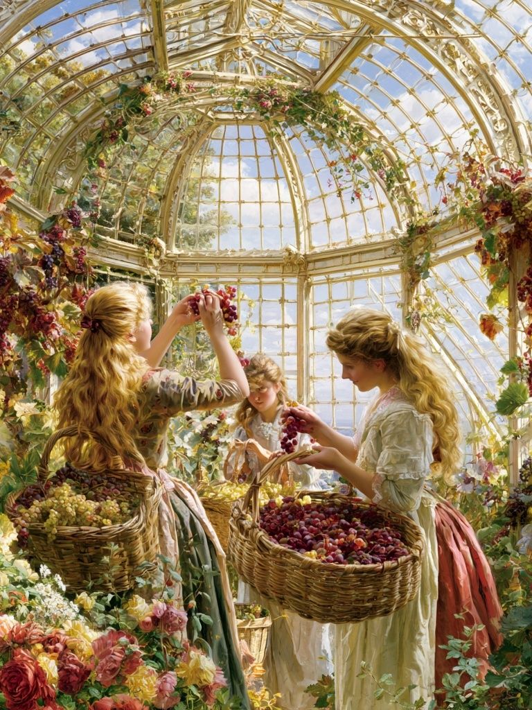 Grapevine Conservatory Illustration Poster. poster detail