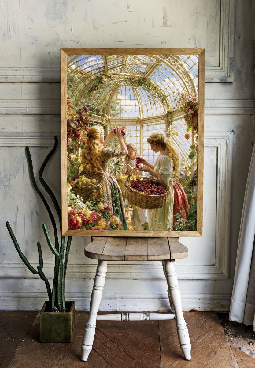 Grapevine Conservatory Illustration Poster. — room view 1
