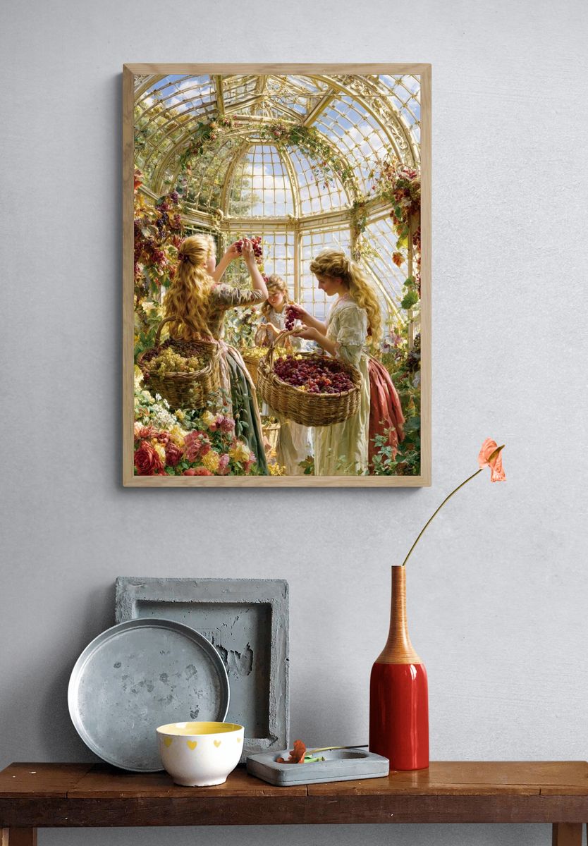 Grapevine Conservatory Illustration Poster. — room view 3