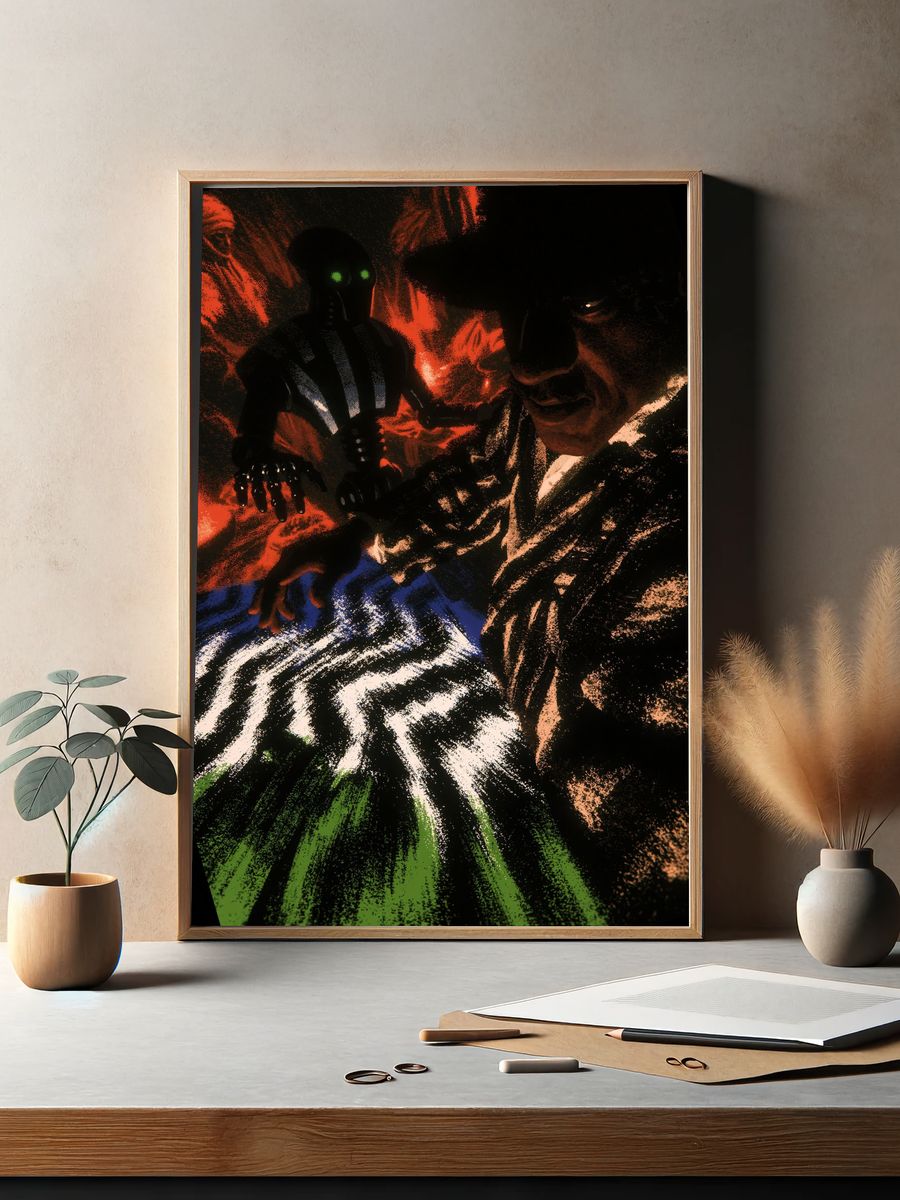 Girl on Bicycle Spring Illustration Poster. — room view 2