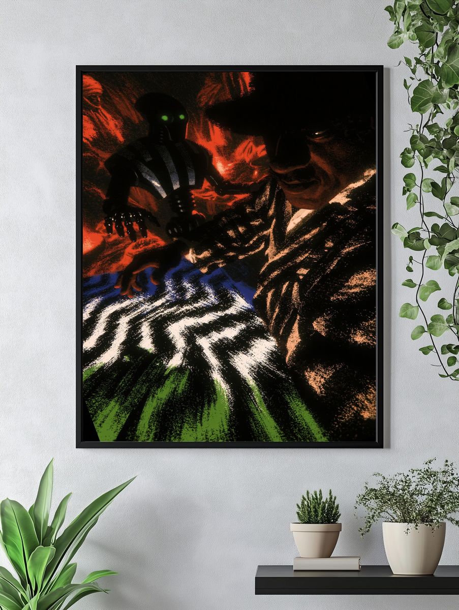 Girl on Bicycle Spring Illustration Poster. — room view 4