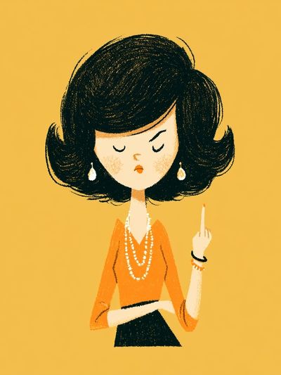 Stylish Woman Illustration Poster. poster