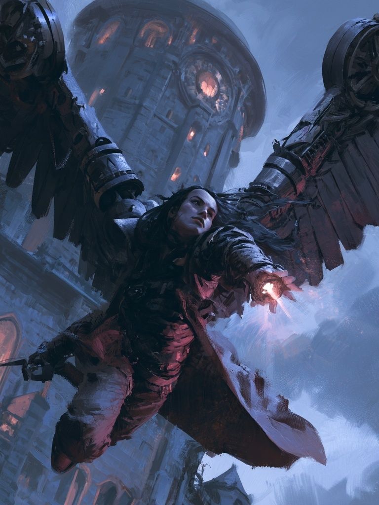 Winged Warrior — Fantasy Illustration Print. poster detail