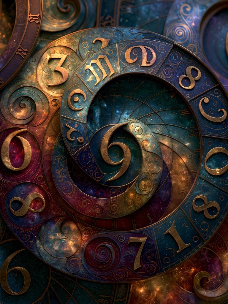 Cosmic Zodiac Spiral Poster. poster — illustration art