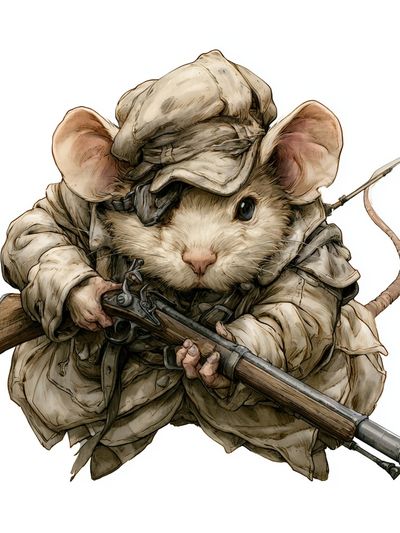 Mouse Hunter Illustration Poster. poster