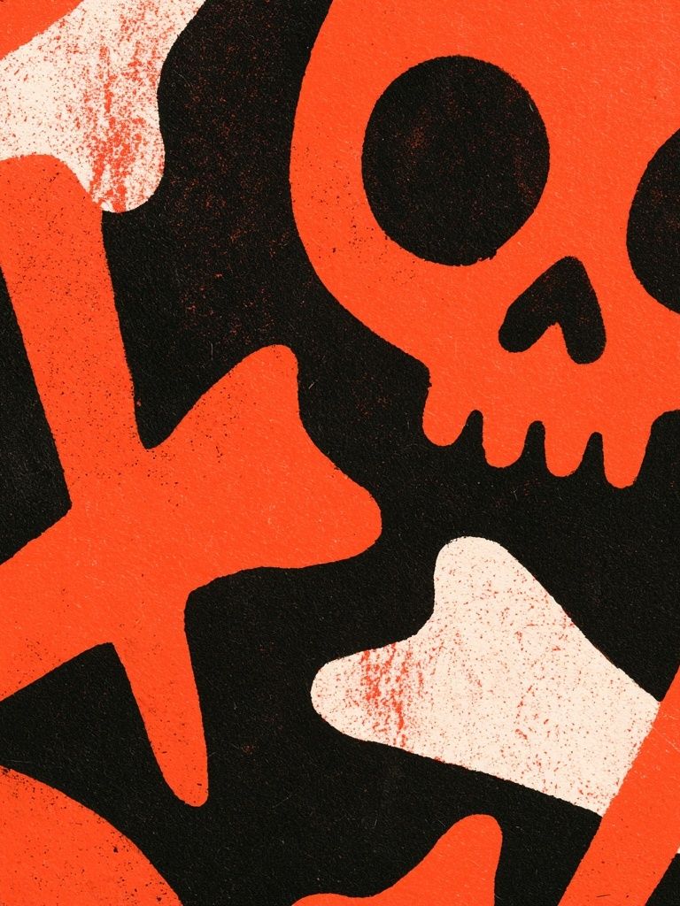 Skull Graffiti Abstract Poster. poster detail