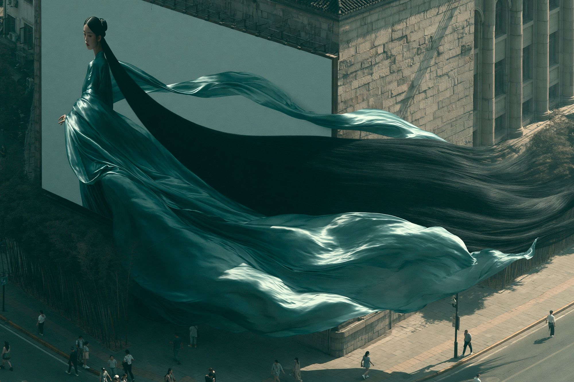 Surreal City Fashion Print. poster — illustration art