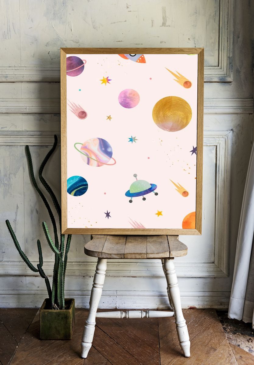 Cute galaxy phone wallpaper, background room preview