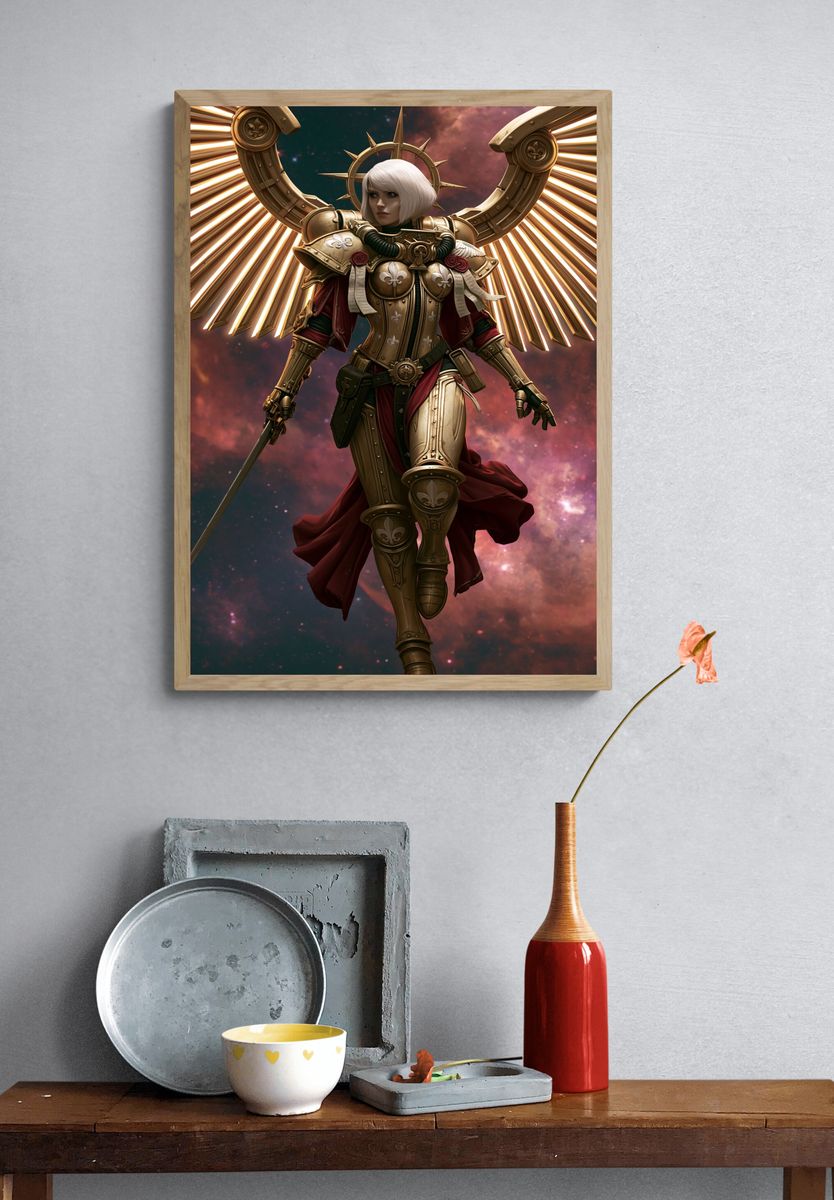 Celestial Valkyrie Fantasy Print. — room view 3