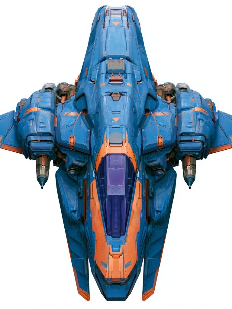 Futuristic Spacecraft Illustration Poster. poster — illustration art