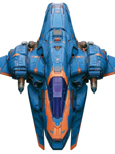 Futuristic Spacecraft Illustration Poster.