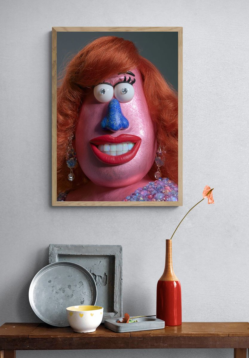 Playful Glam Portrait Poster. — room view 3