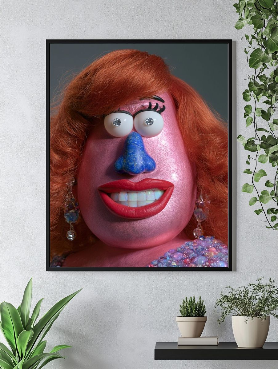 Playful Glam Portrait Poster. — room view 4
