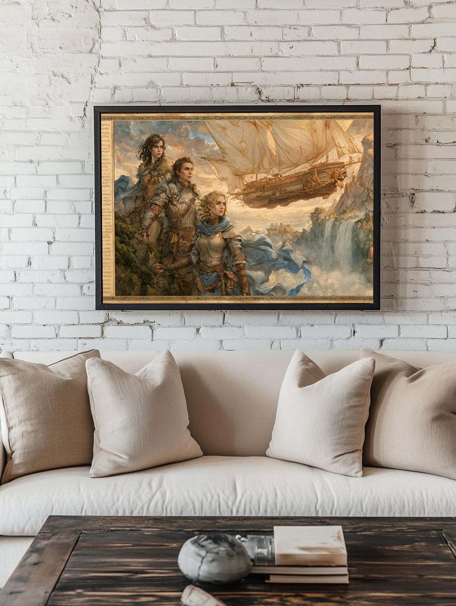 Skyship Fantasy Adventure Print. room preview