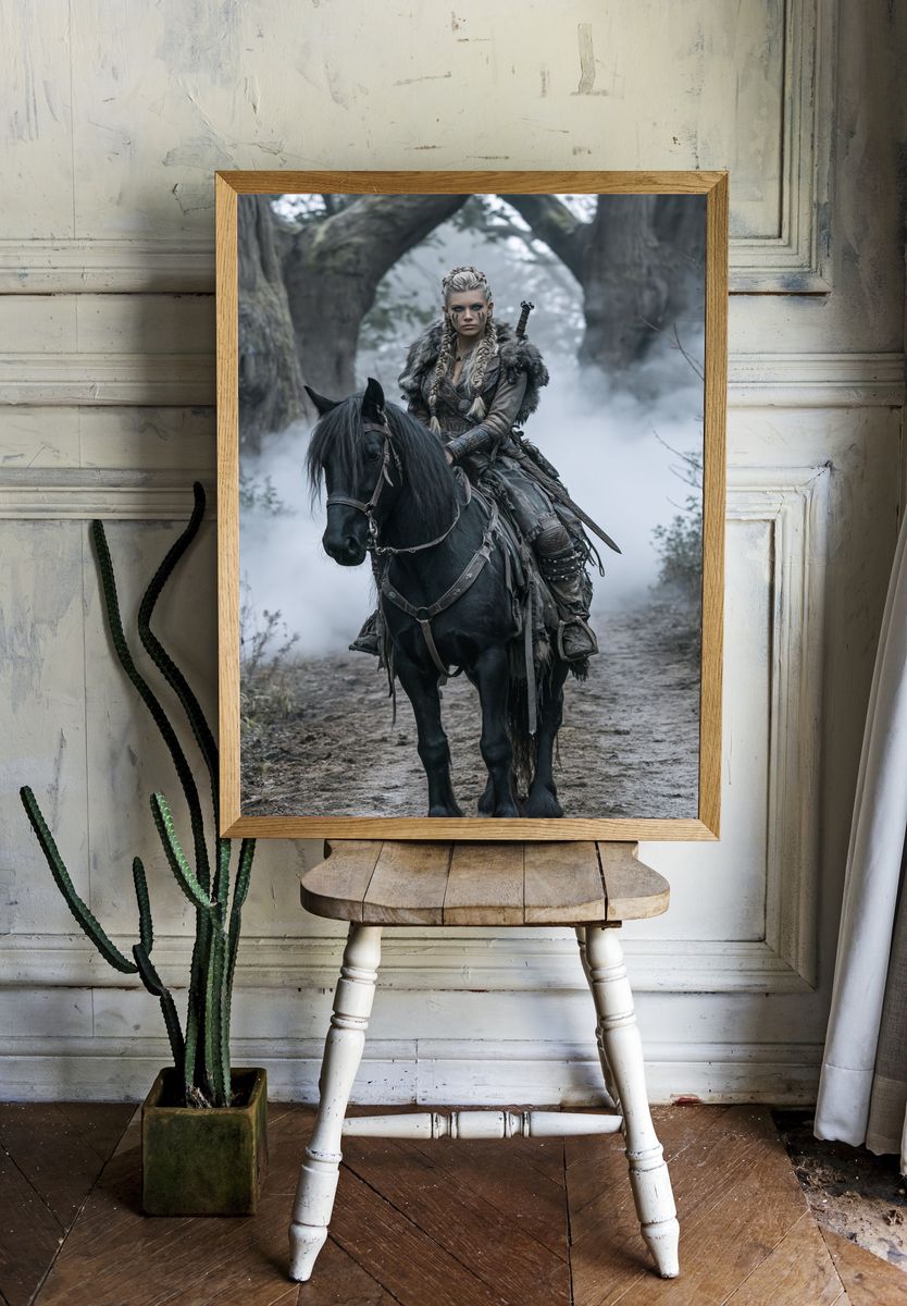 Viking Warrior on Horse Poster. — room view 1