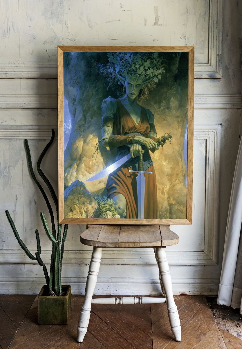 Forest Guardian Fantasy Art Print. — room view 1
