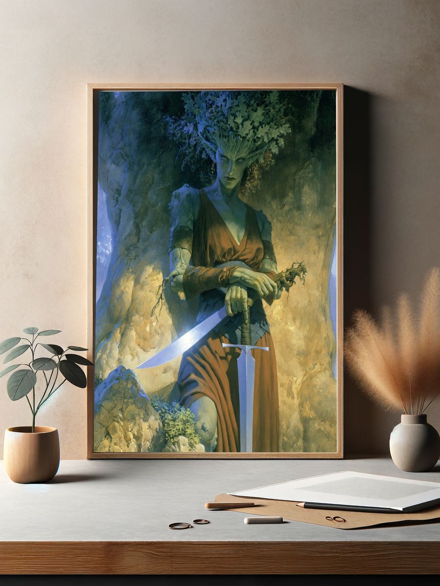 Forest Guardian Fantasy Art Print. — room view 2