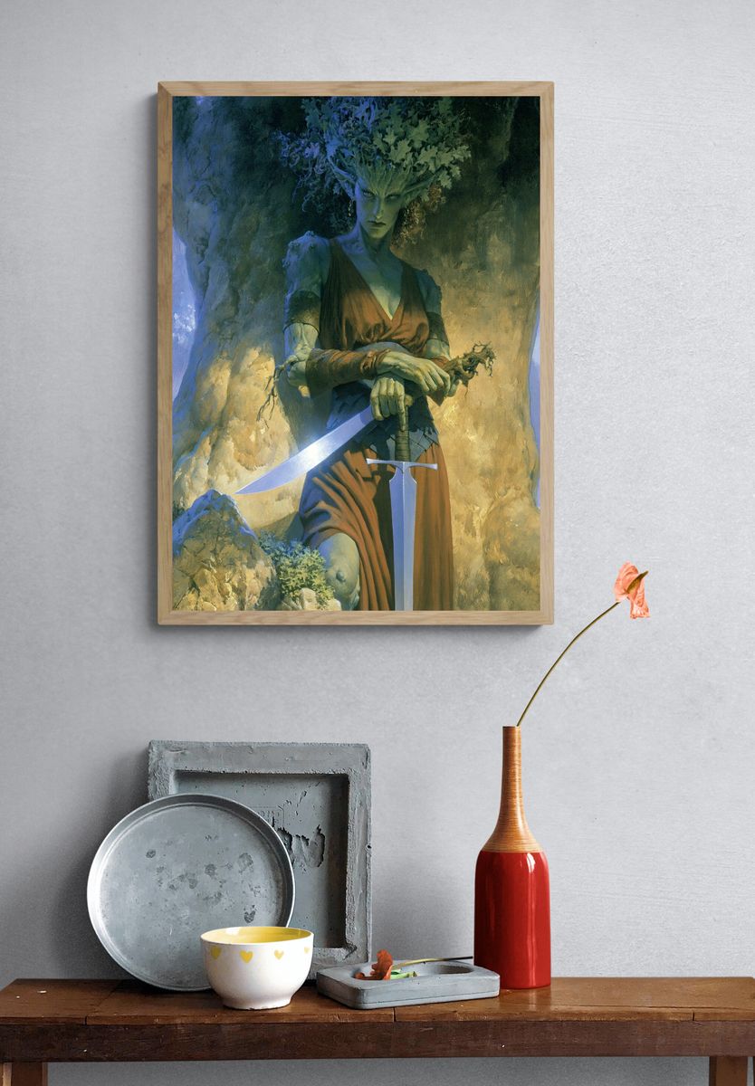 Forest Guardian Fantasy Art Print. — room view 3