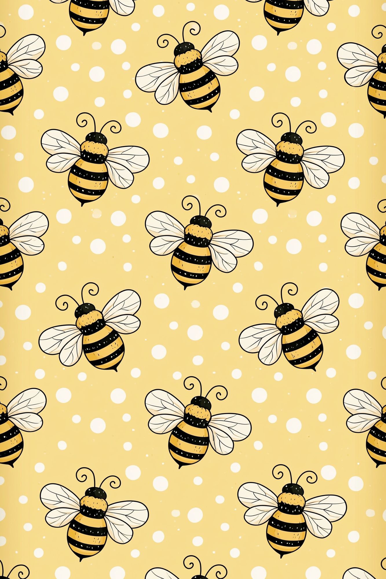 Bee Pattern Illustration Poster. poster — illustration art