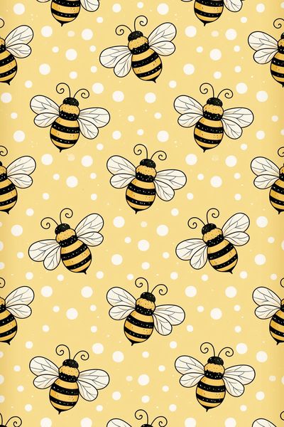 Bee Pattern Illustration Poster. poster
