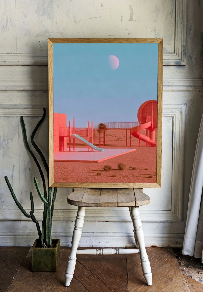 Desert Playground Surreal Print. — room view 1