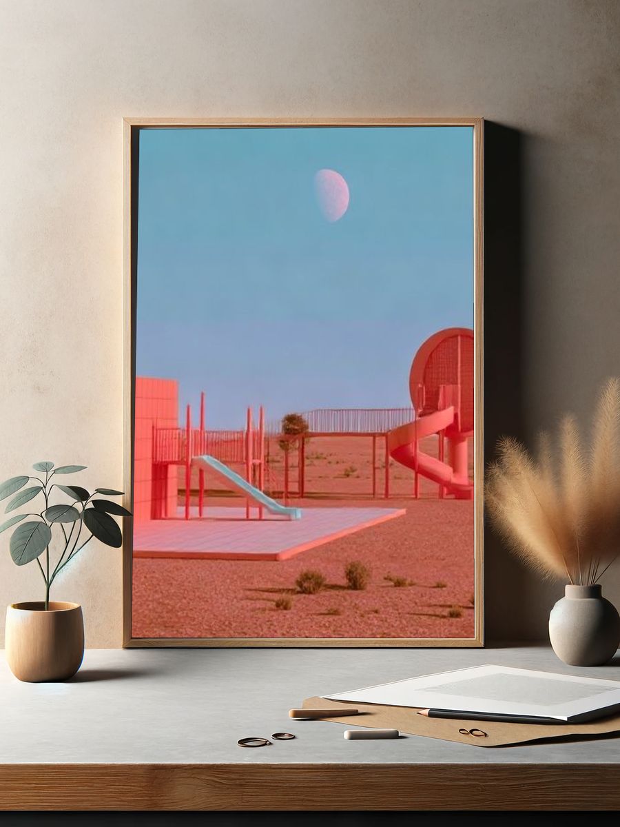 Desert Playground Surreal Print. — room view 2