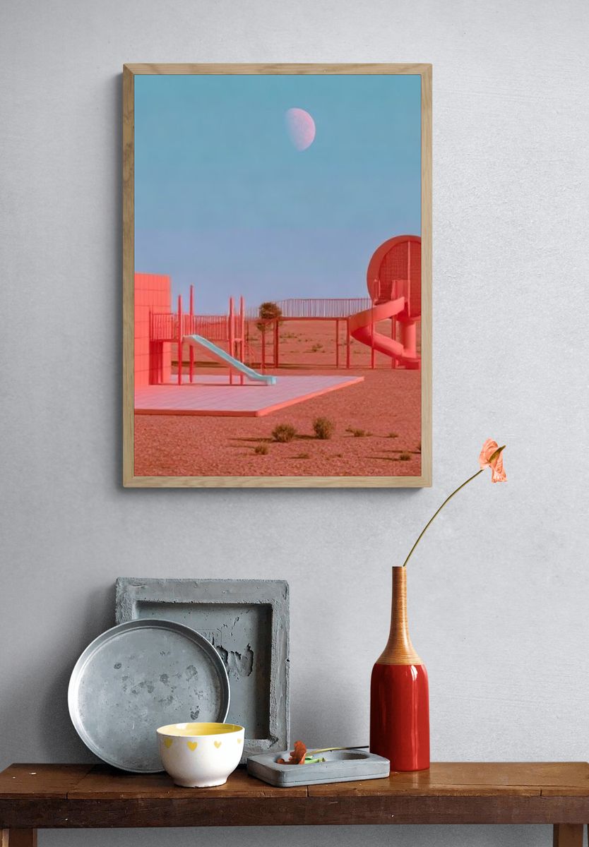 Desert Playground Surreal Print. — room view 3
