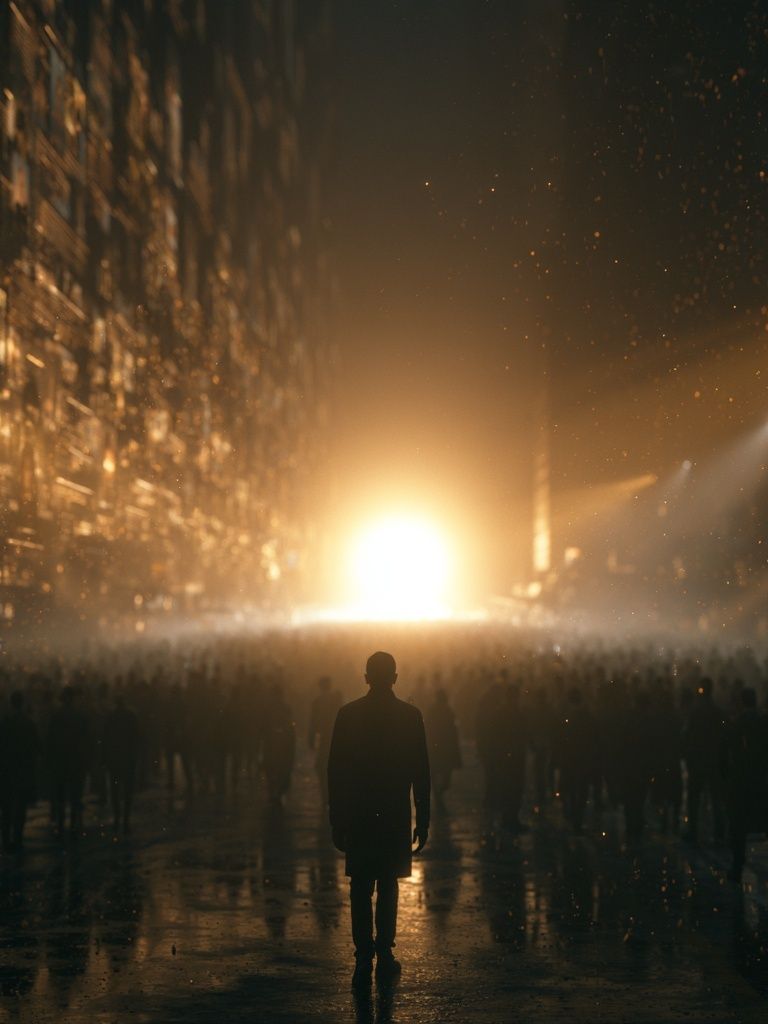 Cinematic City Light Poster. poster — illustration art