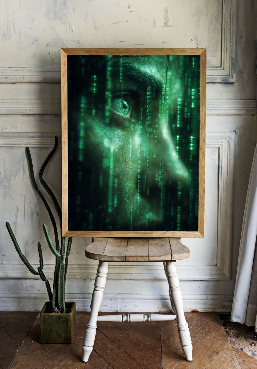 Cyber Eye Matrix Poster. room preview