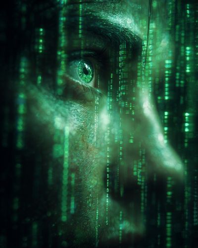 Cyber Eye Matrix Poster. poster print