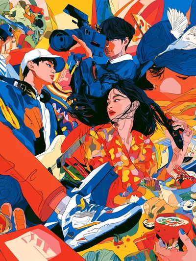Pop Art Fashion Collage Poster.