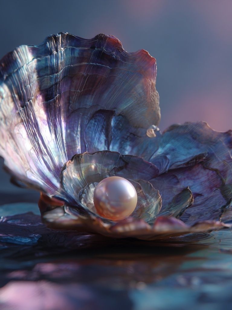 Pearl Shell Dreamscape Print. poster — illustration art