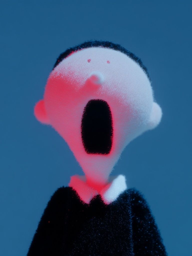 Surprised Figure Digital Art Poster. poster — illustration art