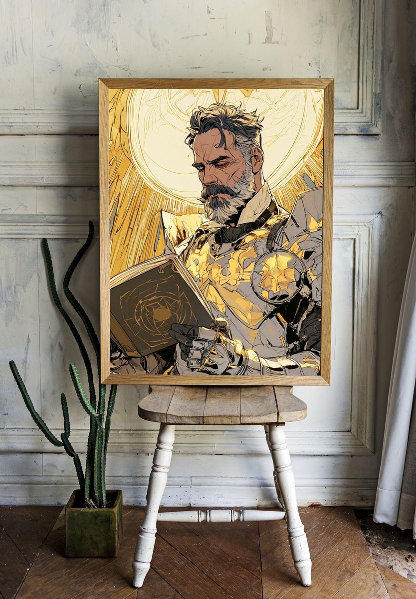 Mystic Sorcerer Portrait Poster. — room view 1