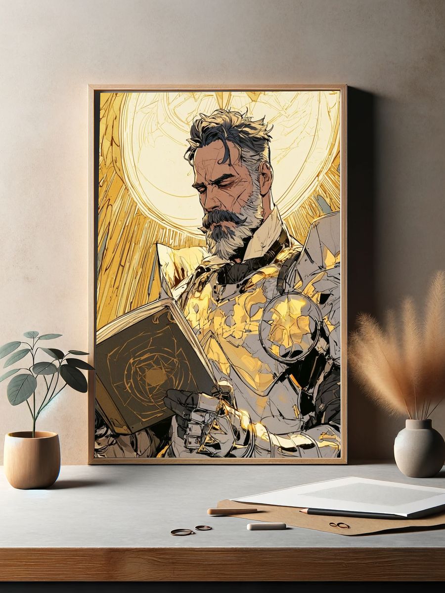 Mystic Sorcerer Portrait Poster. — room view 2