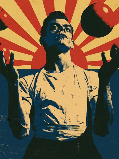 Juggler with Apples Retro Poster.