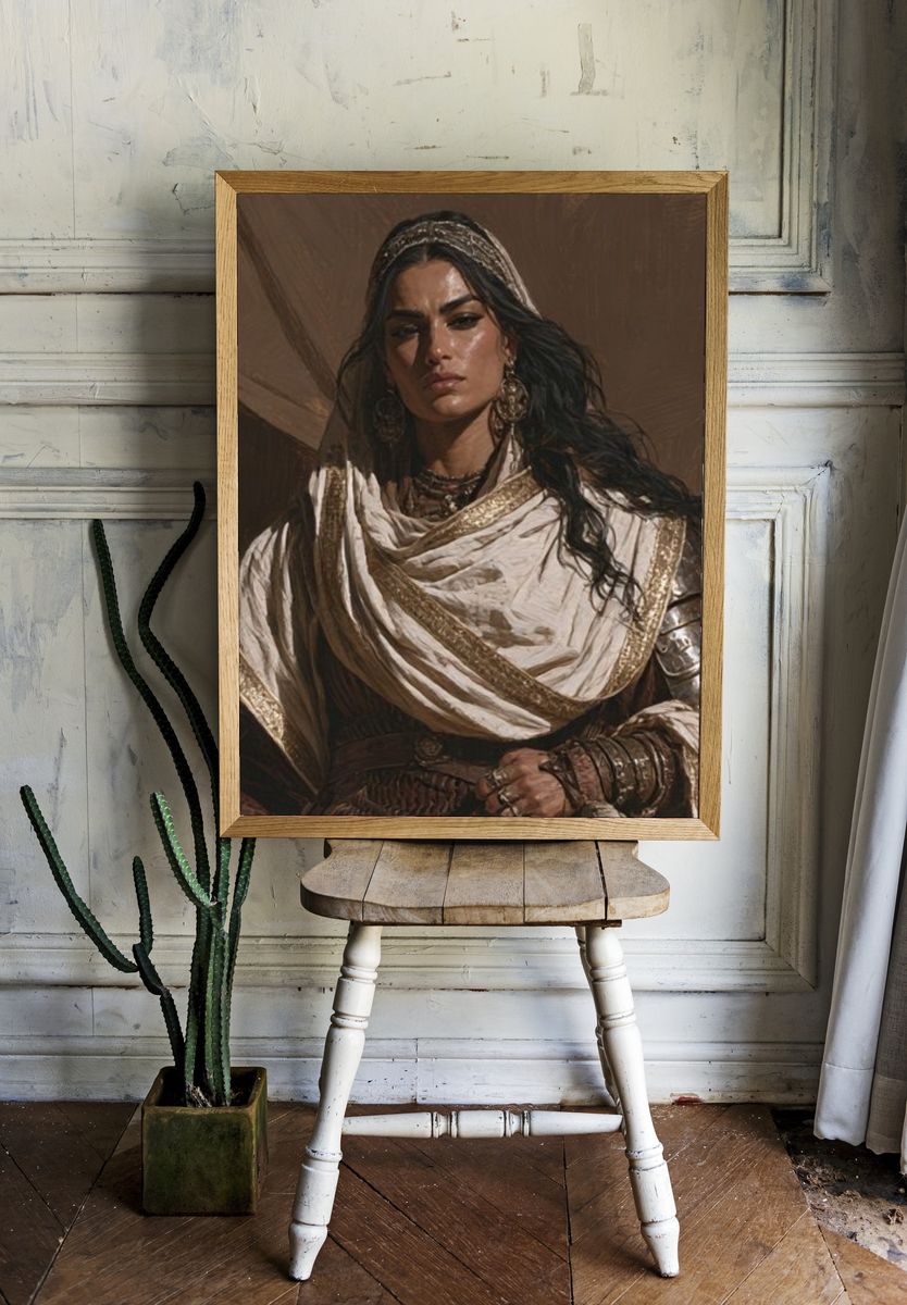 Desert Warrior Portrait Print. — room view 1