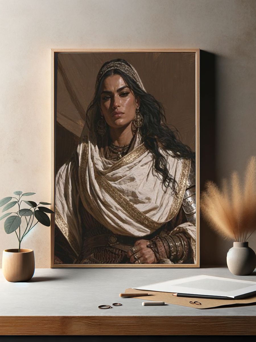 Desert Warrior Portrait Print. — room view 2